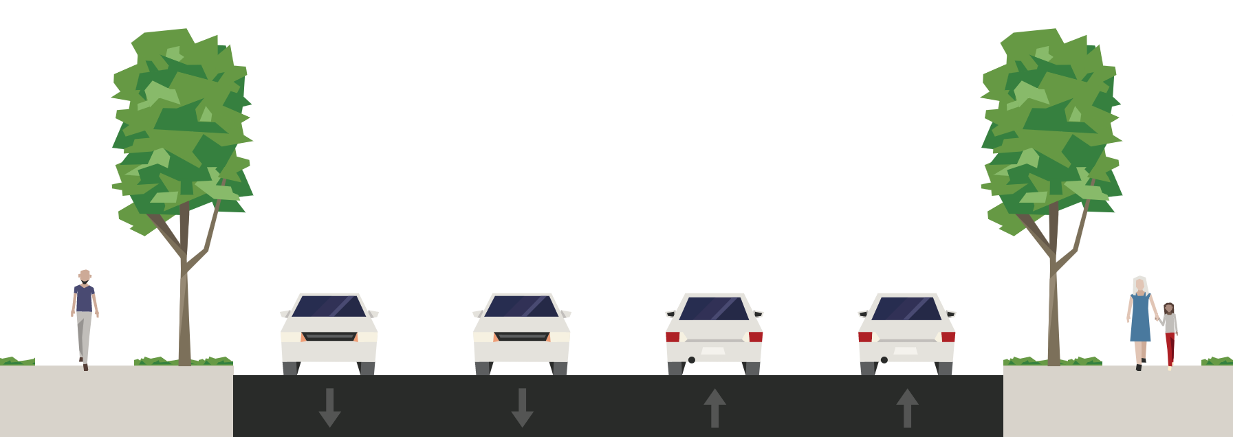 Before road diet image