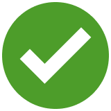 green checkmark