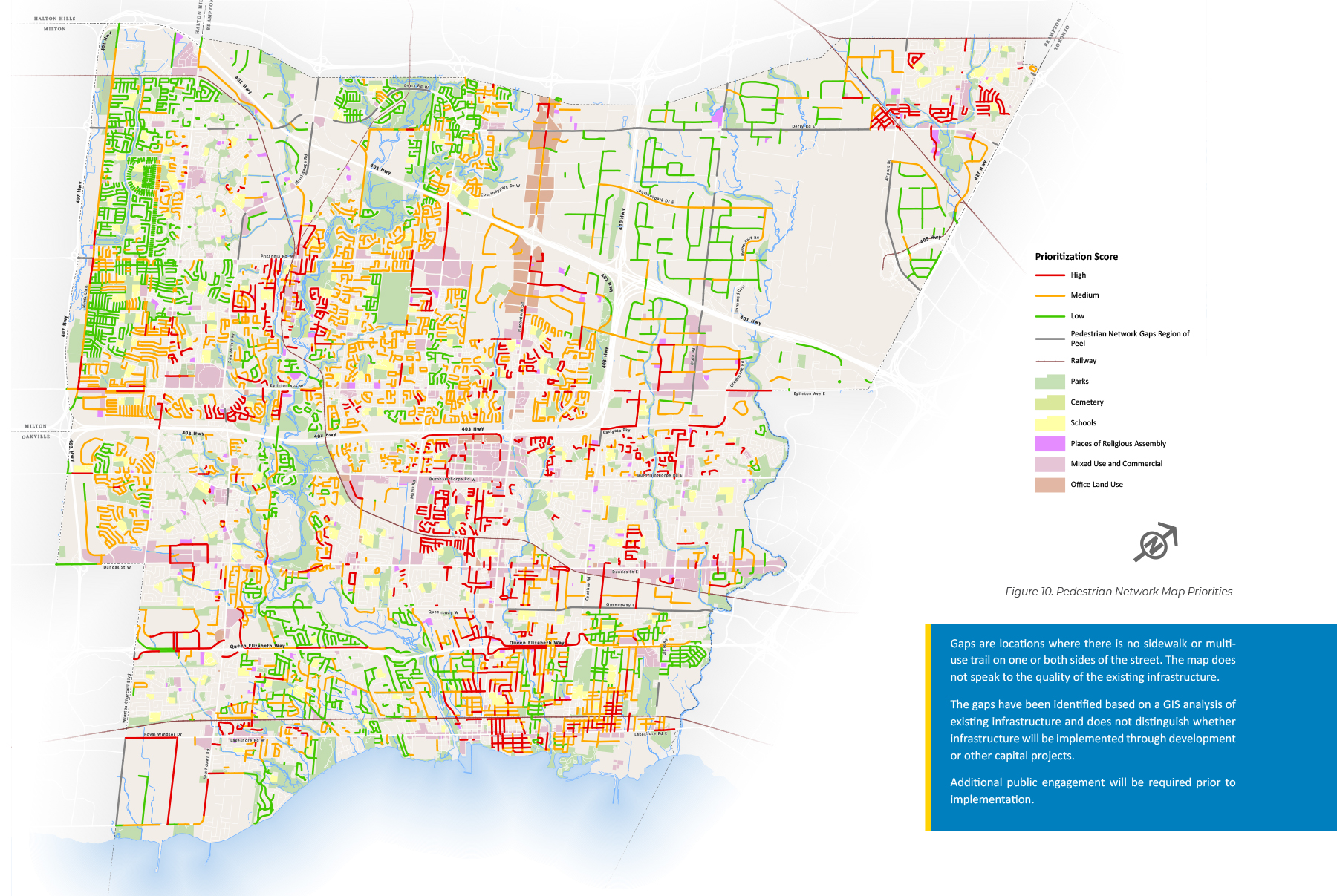 Pedestrian Master Plan map