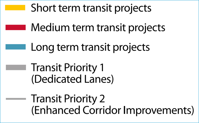 Transit Network Map Key